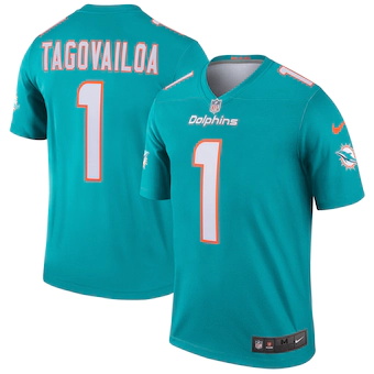 mens nike tua tagovailoa aqua miami dolphins legend jersey